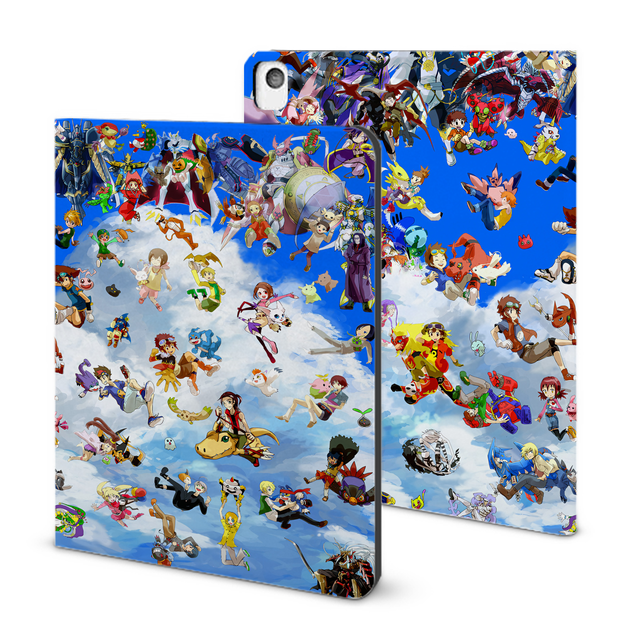 （画像用） Digimon デジタルモンスター/デジモン IPadケース ペンホルダー付き ブックスタイルデザイン